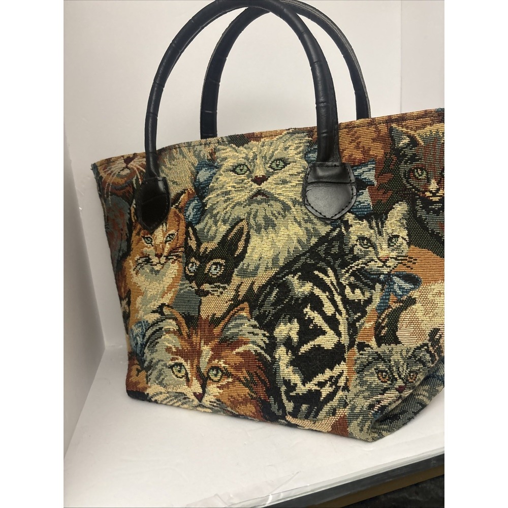 H. Ravi dallas Original Cat Shoulder bag Tapestry Vintage Excellent Condition - Picture 8 of 12